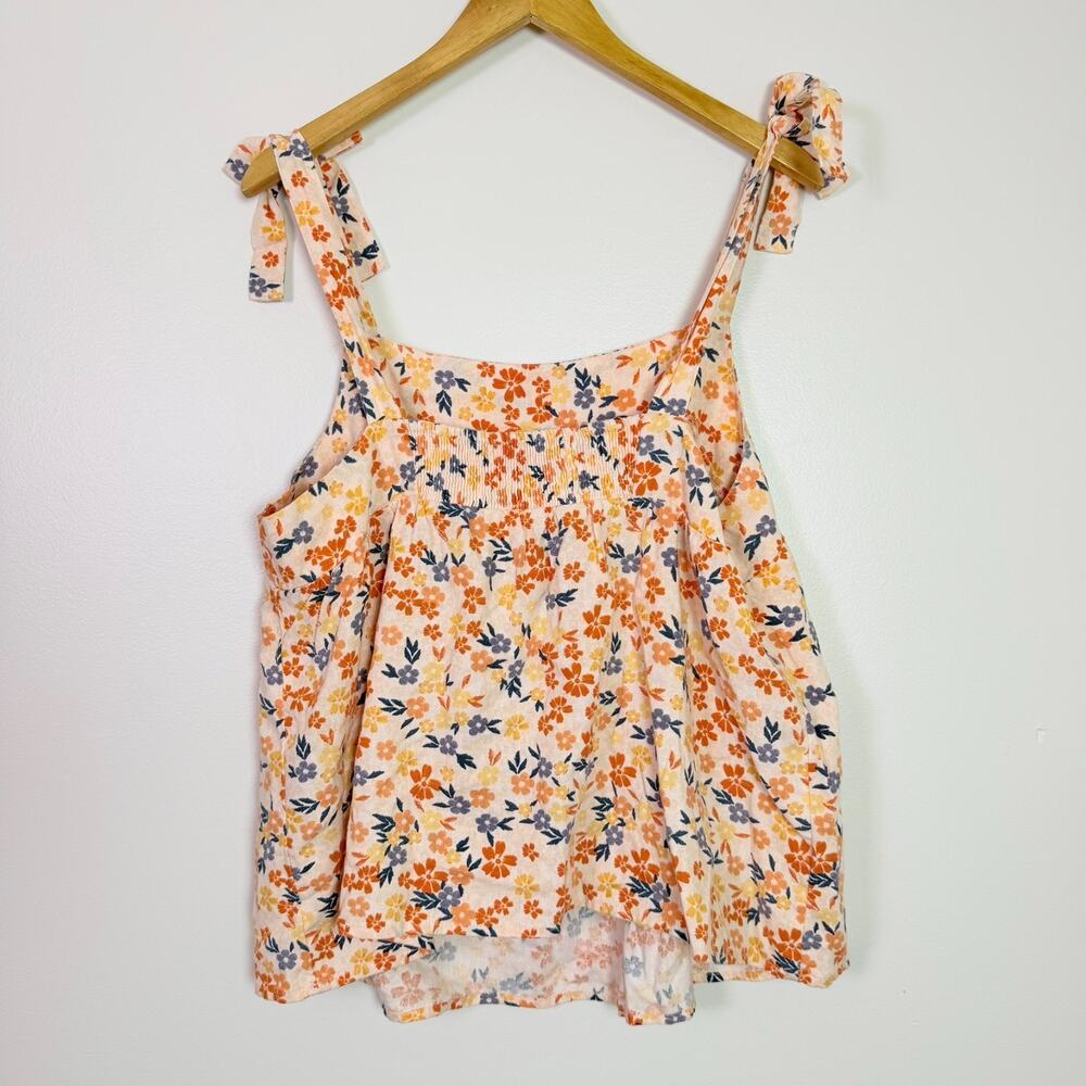 Sonoma Tie Strap Tank Tops Linen Blend Lot of 3 Women's XL Floral Geometric Boho - Picture 7 of 16